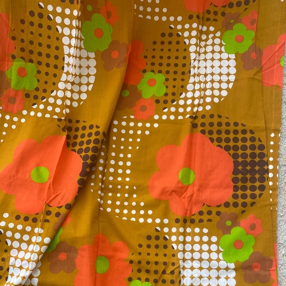 4 pc Awesome Vintage Curtains - Flower Power - Groovy - Mod Floral - Springmaid - Picture 1 of 5